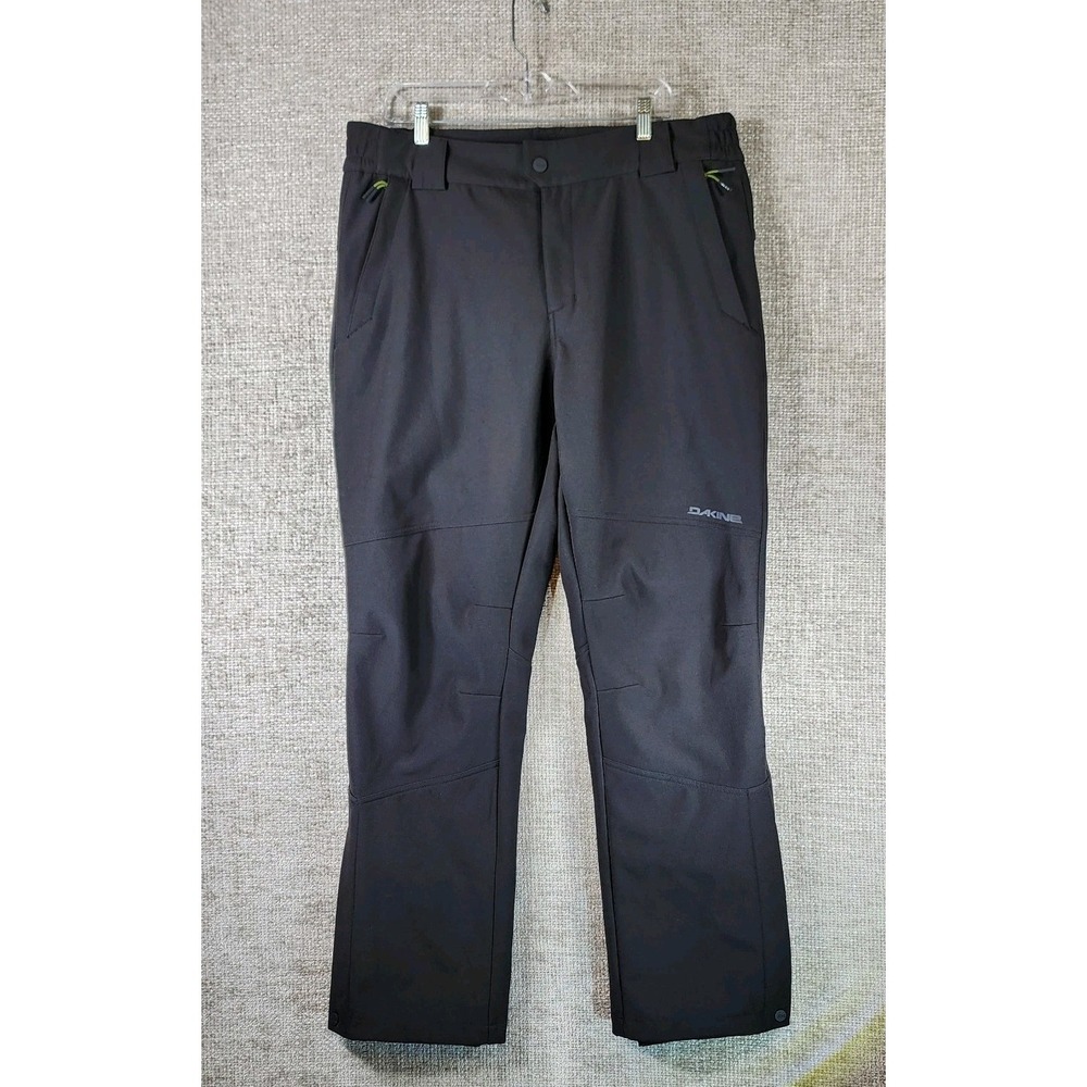 Dakine Softshell Fleece Backed Pants Mens L Black Snow Guard Hiking Outdoors EUC